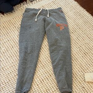 Champion Women's Gray Joggers with Orange Logo